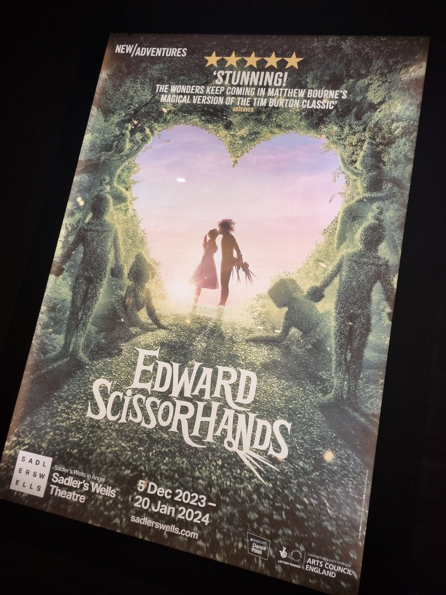 jhancox_x's tweet photo. @SirMattBourne 
Just Beautiful. My favourite film ever and I got to see this today at @Sadlers_Wells. Couldn't help but get emotional, what an absolutely stunning performance 🖤✂️ https://t.co/Lx87EdlKvf