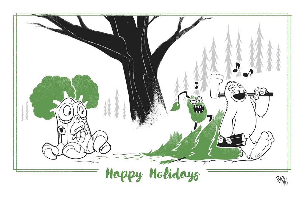 A holiday card I made for my co-workers a few years ago. 😄