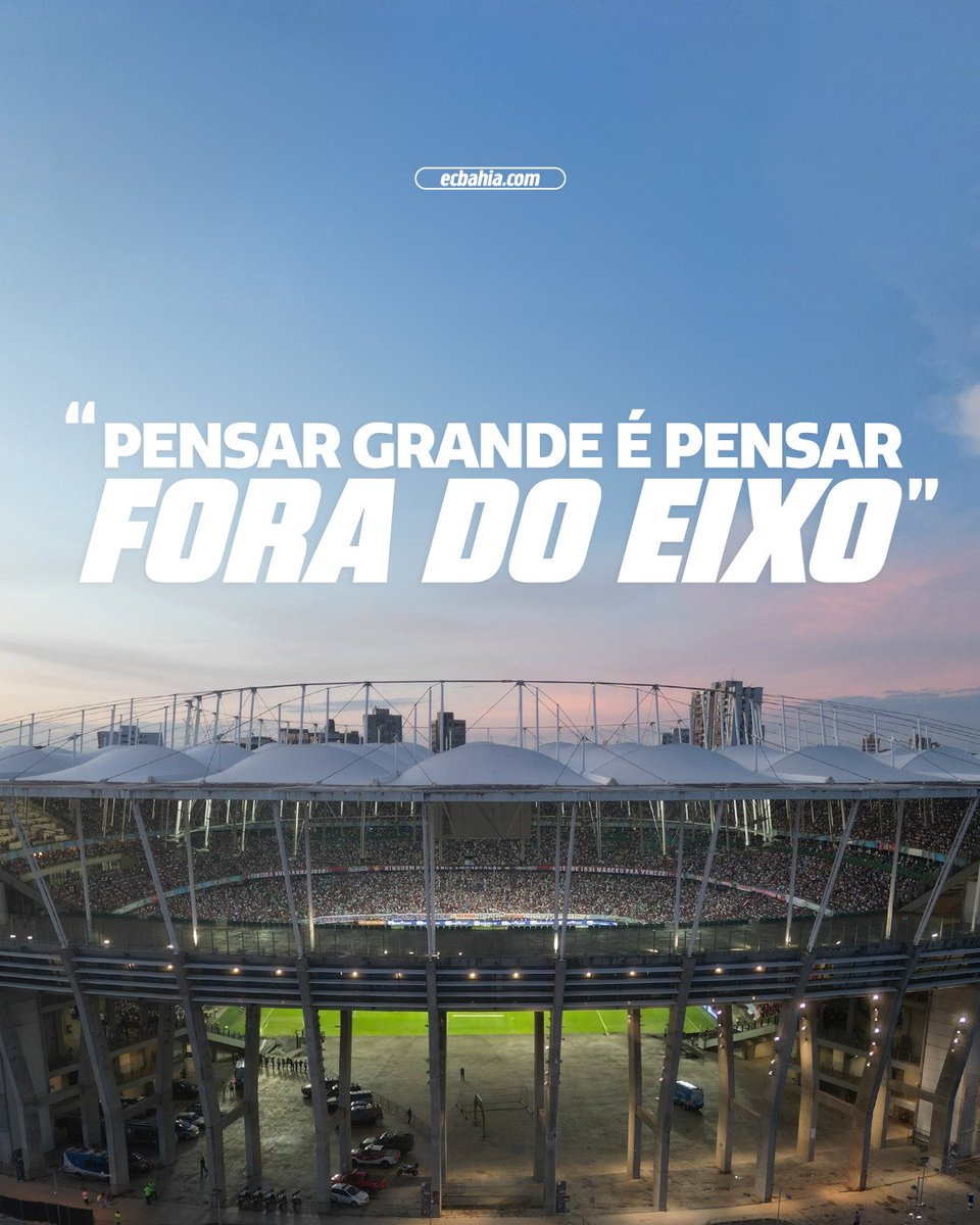 ecbahiapontocom's tweet image. "Foram décadas olhando para baixo, já era a hora de olhar para cima. PENSAR GRANDE É PENSAR FORA DO EIXO"!

Com essa frase impactante, o Bahia apresentou mais uma material audiovisual sobre a contratação do meio-campista Everton Ribeiro!