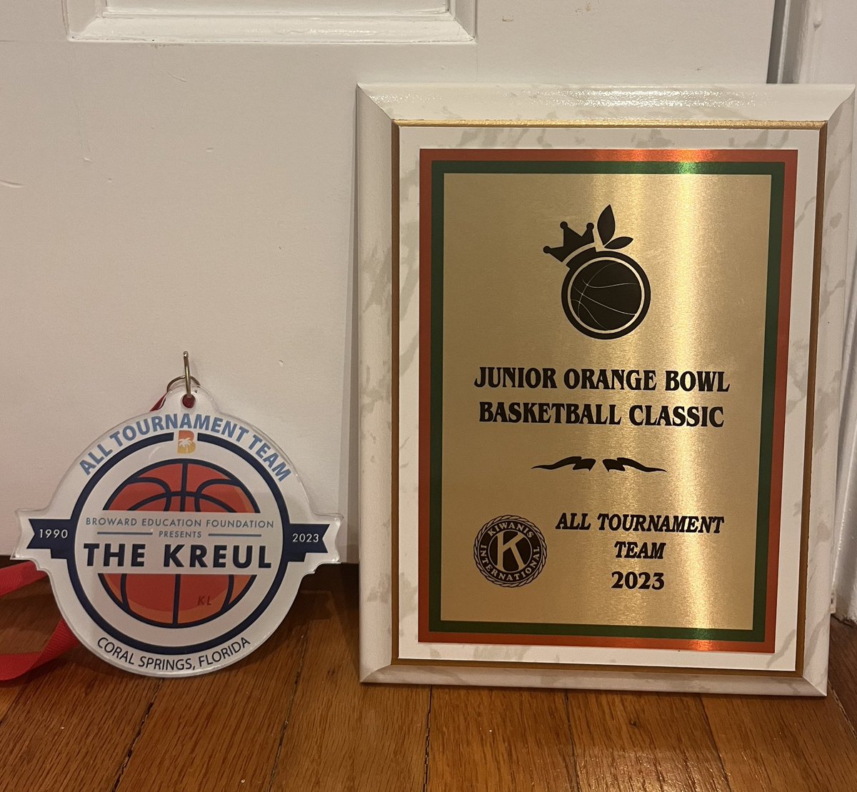 Hardware from the Holidays! All Tournament Team at both the @KreulClassic and @JrOrangeBowl !