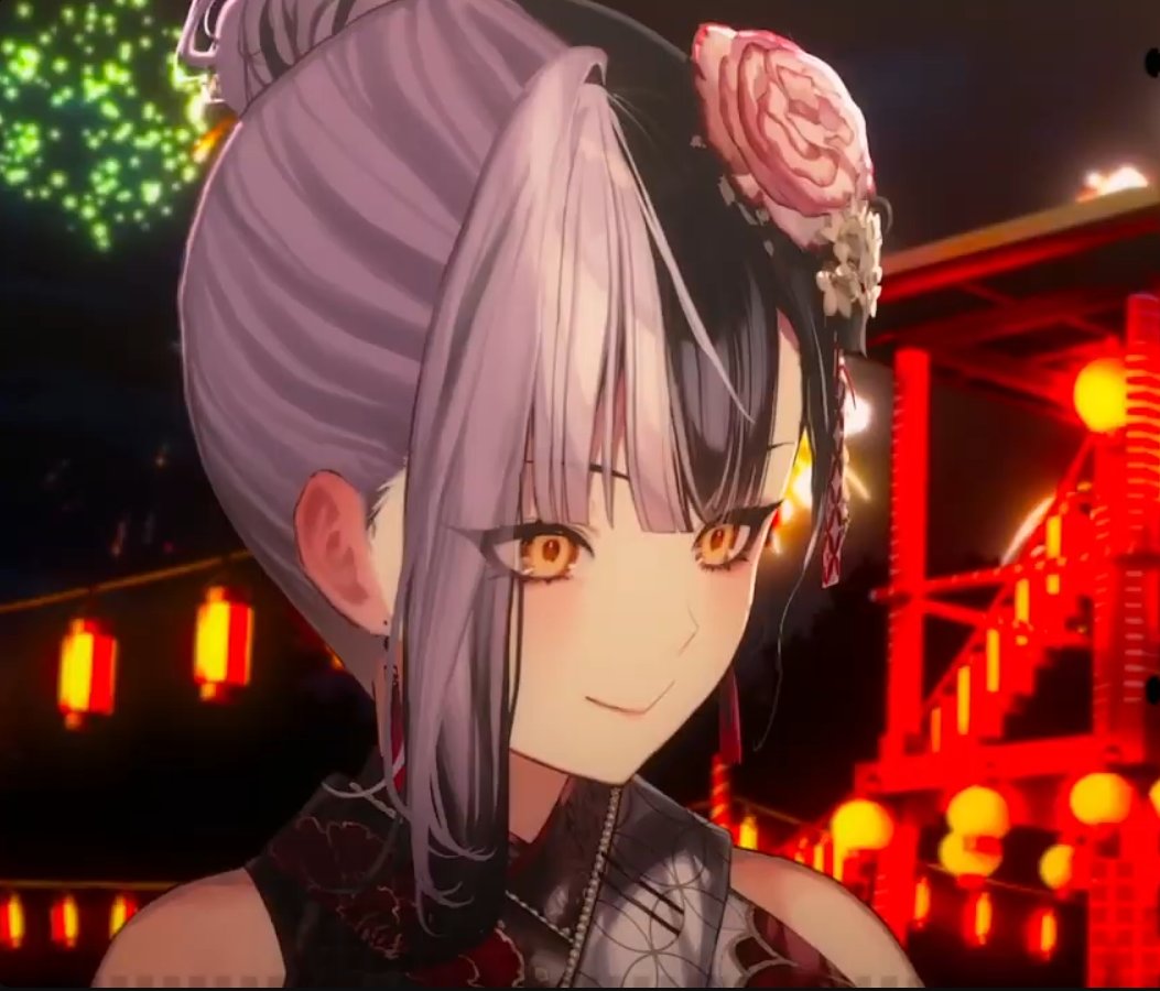 Shiologist's tweet photo. Shiori Novella is stunning in her new year outfit. All the "reveals" throughout the week had me thinking if the outfit got spoiled.
Also a photo of when her eyes wander upward when she's thinking/explaining but now in new outfit.
#ShiorinOnAir #SHIORInewyear https://t.co/6tE4gJviuq