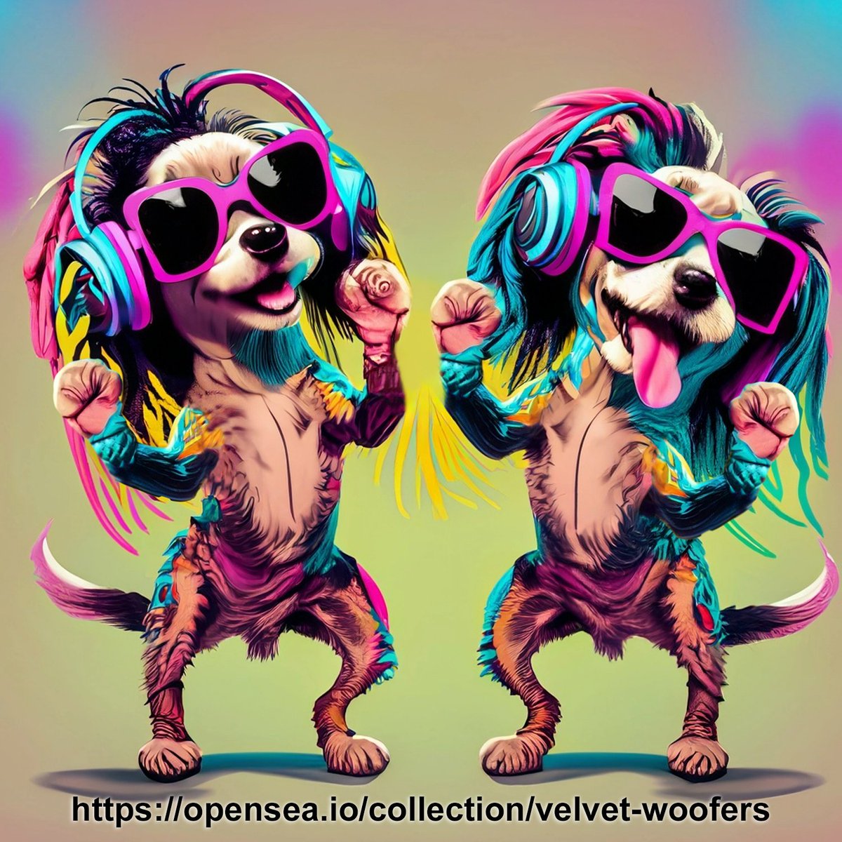 VelvetWoofers's tweet photo. #Backgrounddancers for the Velvet Woofers

Click the link to see their electrifying NFT collectibles

https://t.co/8jsC2ao67S

#VelvetWoofers #NFTArt #rockband #rockandroll #backgrounddancer #dancers #backupdancers #backupdancer #CollectibleNFTs #NFTCollection #NFTCommunity #NFT https://t.co/kkkXrkavDd