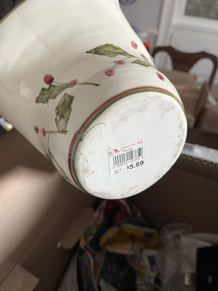 curranslc's tweet photo. Extra careful packing away this important Christmas heirloom, which can never be replaced. ⁦@BahstonAccent⁩ #ChristmasTreeShop #NewEngland https://t.co/IpJ6n6Klln