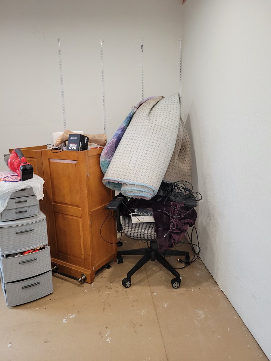 New project in the sheshed/streaming room. I don't know if my idea is going to work. Off to Home Depot for painting supplies! Wish me luck.  Next, I will be putting my bar back together. Then the new MASSIVE desk. Shoot me now.