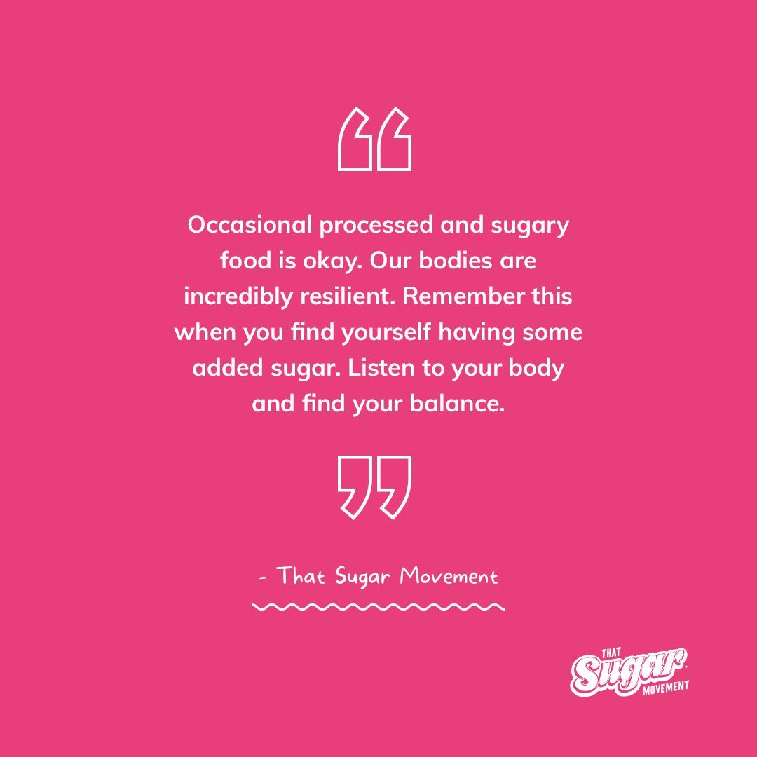 While some feel better off not having any at all, for most, a little added sugar or ultra-processed won't break the health bank! Listen to your body and find your #balance.