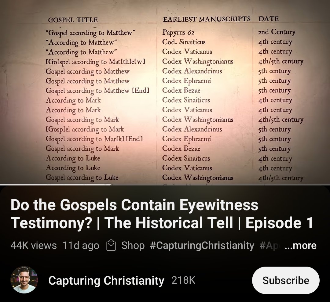 Anyone who has read anything on basic palaeography or done a basic collation of NT papyri & uncial codices will instantly recognize that this video is for the gullible & ignorant.

I'm sorry for any Christian who this emboldens, fast track to apostasy inshaʾAllāh.