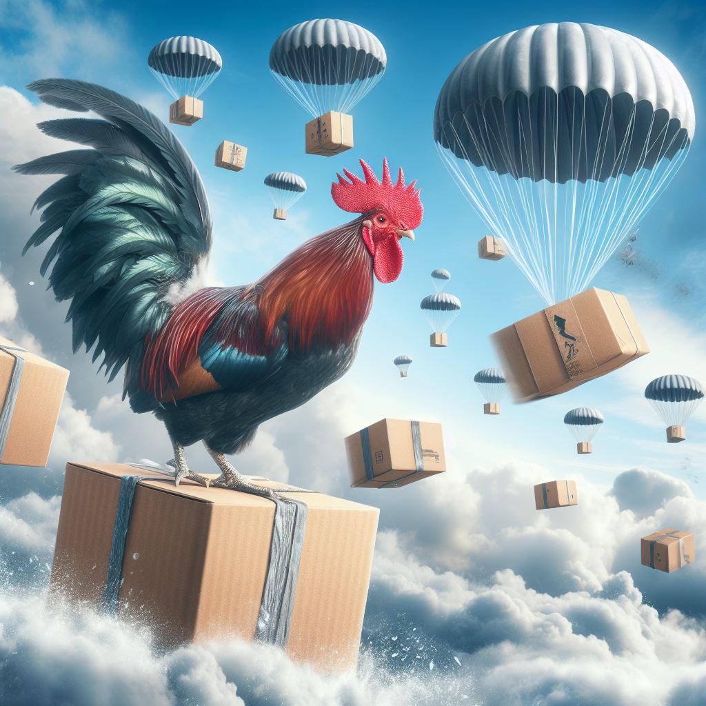 Maybe this image means something to you 🤔
COX DROPPING FROM THE SKY (better bring an umbrella)  🐔🫰🫰🫰🫰

#Airdrop #Giveaway #XRPL #XRP #Memecoin