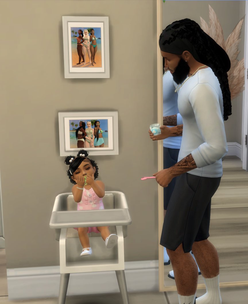 bvnniboosims's tweet photo. De’Mario on his daddy duties feeding his baby girl D’Nali 💕

#ShowUsYourSims #Sims4Screenshots #TheSims https://t.co/ArqQFNk1A6