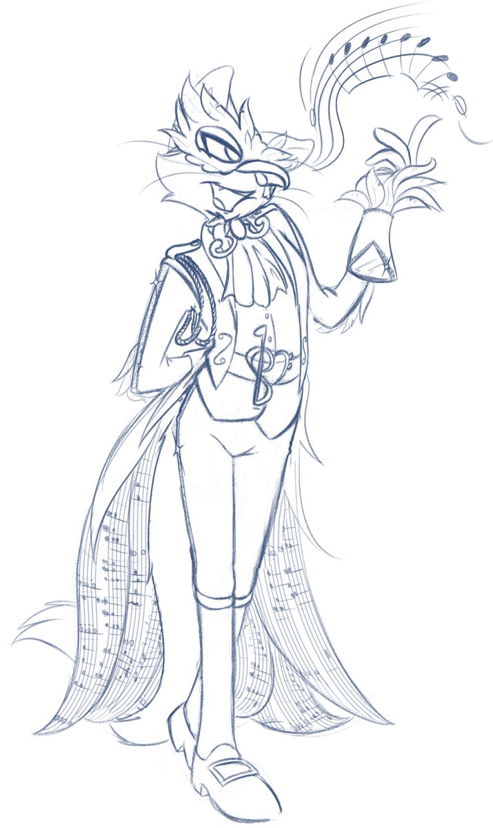 'Songbird' 
----
Having some fun with fantasy costume designs. I'm sure there's a joke to be made about a cat dressing in something bird inspired. He just thinks they're neat, 'kay?