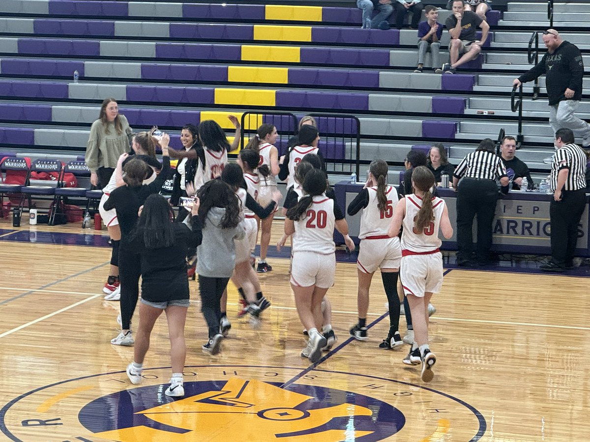 The 8th Grade Girls are undefeated district champs!