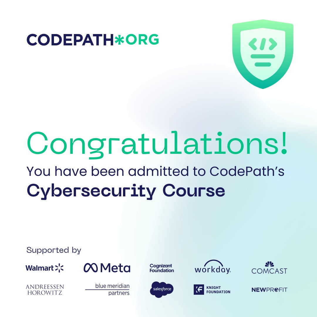 TheTechieBelle's tweet photo. Continue to follow along my journey with me to Cybersecurity. I've been admitted to https://t.co/rrcViKHvyB Cybersecurity Course to continue learning foundational skills. Thank you @codepath for this amazing opportunity. #tech #cybersecuritylearner #CodePath #cseducation https://t.co/bOdUgD53jF