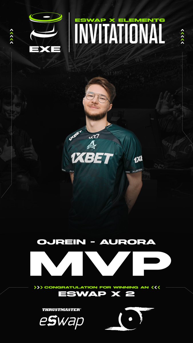 Congrats to @ojrein for winning the MVP title! 🔥 You will receive an ESWAP X2 PRO controller, provided by @TMThrustmaster !