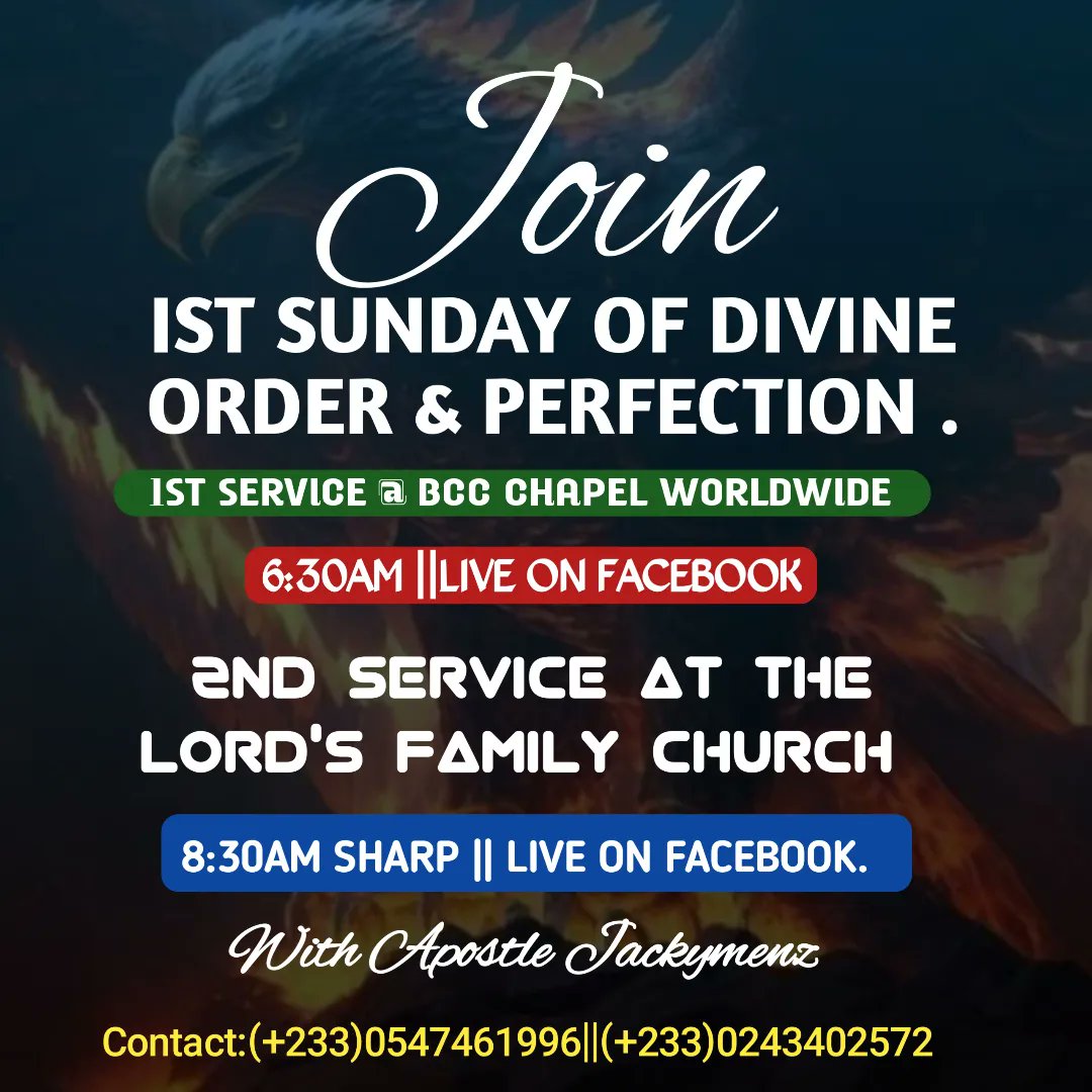 AJackymens's tweet photo. 1ST SUNDAY!
JOIN AND BE BLESSED https://t.co/TXnnw1BjYh