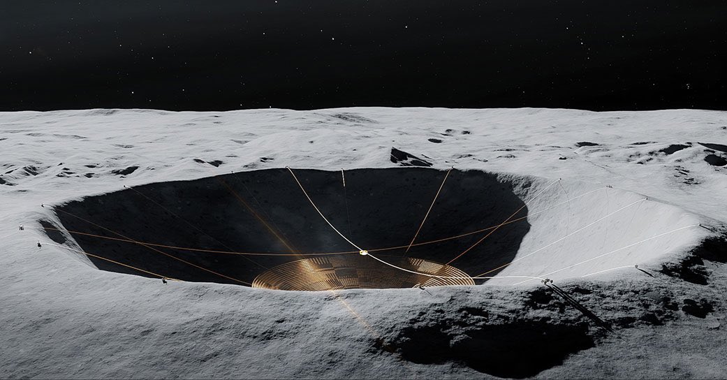 latestinspace's tweet photo. NEWS 🚨: NASA wants to install a 1km-wide radio telescope inside a crater on the far side of the Moon 🌕

Plans for this project are still being developed at the Jet Propulsion Laboratory https://t.co/IvnCBPVlAy