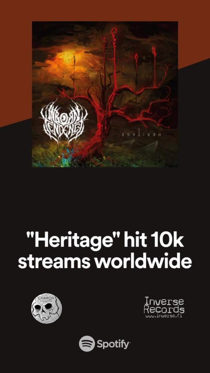 charoncollect's tweet photo. Three months after its release, 'Heritage' from Inborn Tendency just hit 10k plays on Spotify! A big thanks to you all!๐ฅ
#thecharoncollective #InverseRecords #inborntendency #spotify https://t.co/yBfaFg1Jlw