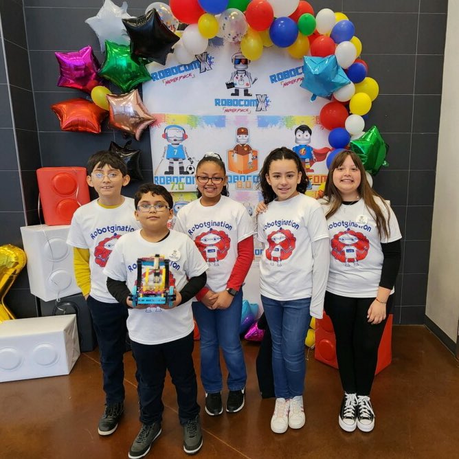 Exciting news! Both the Patriot Programmers & Robotgination teams have advanced to the West Texas First Lego League Challenge Championship @UTEP! Not only that, but Robotgination won 1st place in Robot Design! Yay! Great work, roboticists! #FLL #RobocomX #PatriotsPowerUpTogether