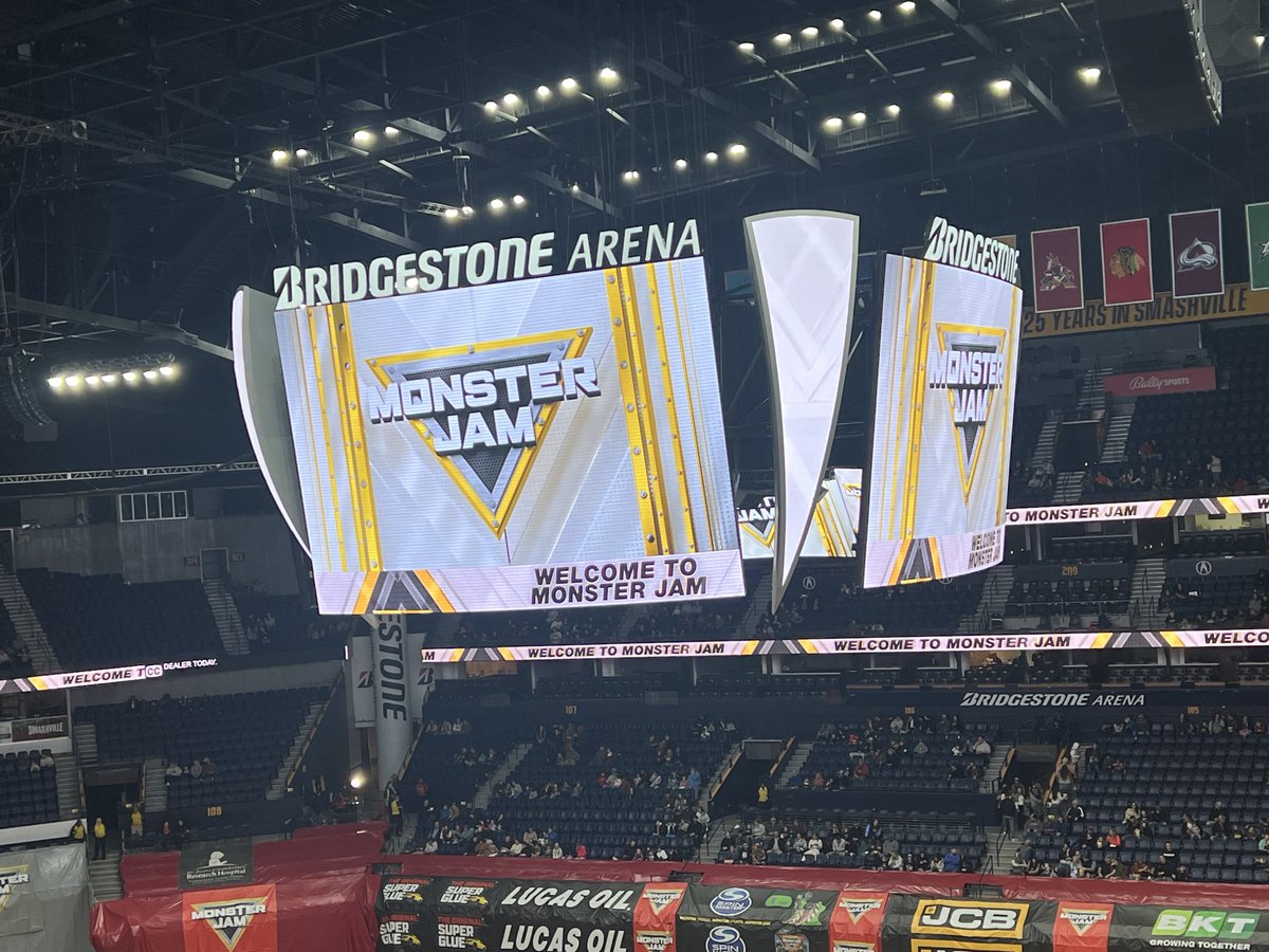 Some <a href="/MonsterJam/">Monster Jam</a> here is Nashville, TN at Bridgestone Arena. #Monsterjam