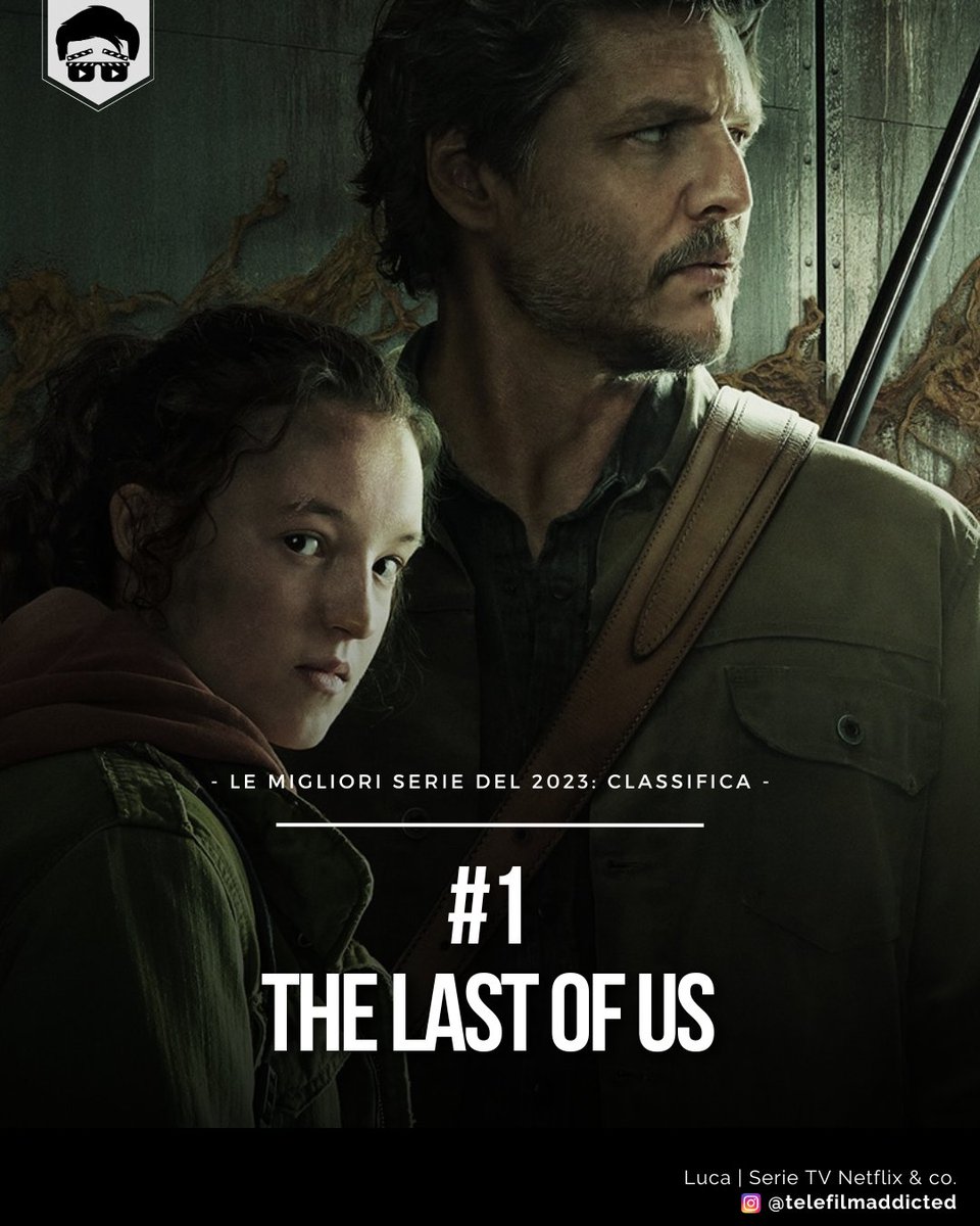 tfaddicted's tweet photo. E al primo posto della classifica delle migliori serie tv del 2023 non poteva non esserci The Last of Us!

Vent'anni dopo la distruzione della civiltà moderna Joel, uno scaltro sopravvissuto, viene incaricato di far uscire Ellie, una ragazza di 14 anni, da una zona di quarantena sotto stretta sorveglianza. Quello che inizia come un lavoretto facile si trasforma presto in un viaggio brutale e straziante, poiché i due si troveranno a dover attraversare insieme gli Stati Uniti e a dipendere l'uno dall'altra per sopravvivere.