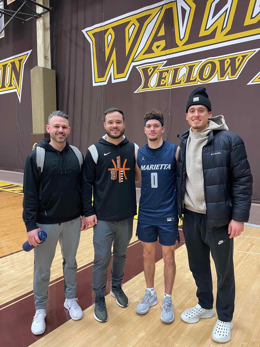 Had a lot of fun watching 3 former players <a href="/JacAlexander2/">Jac Alexander</a> <a href="/Dannyflood04/">Danny Flood</a> and <a href="/HudakCaden/">Caden Hudak</a> at the BW vs Marietta game today. So proud of you guys! Thanks for taking a minute to catch up!