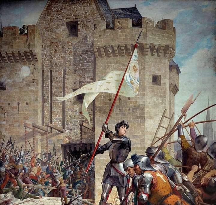 #Joana Imagem de Joana D'Arc em Orleães A vitória francesa foi crucial para a coroação de Carlos VII