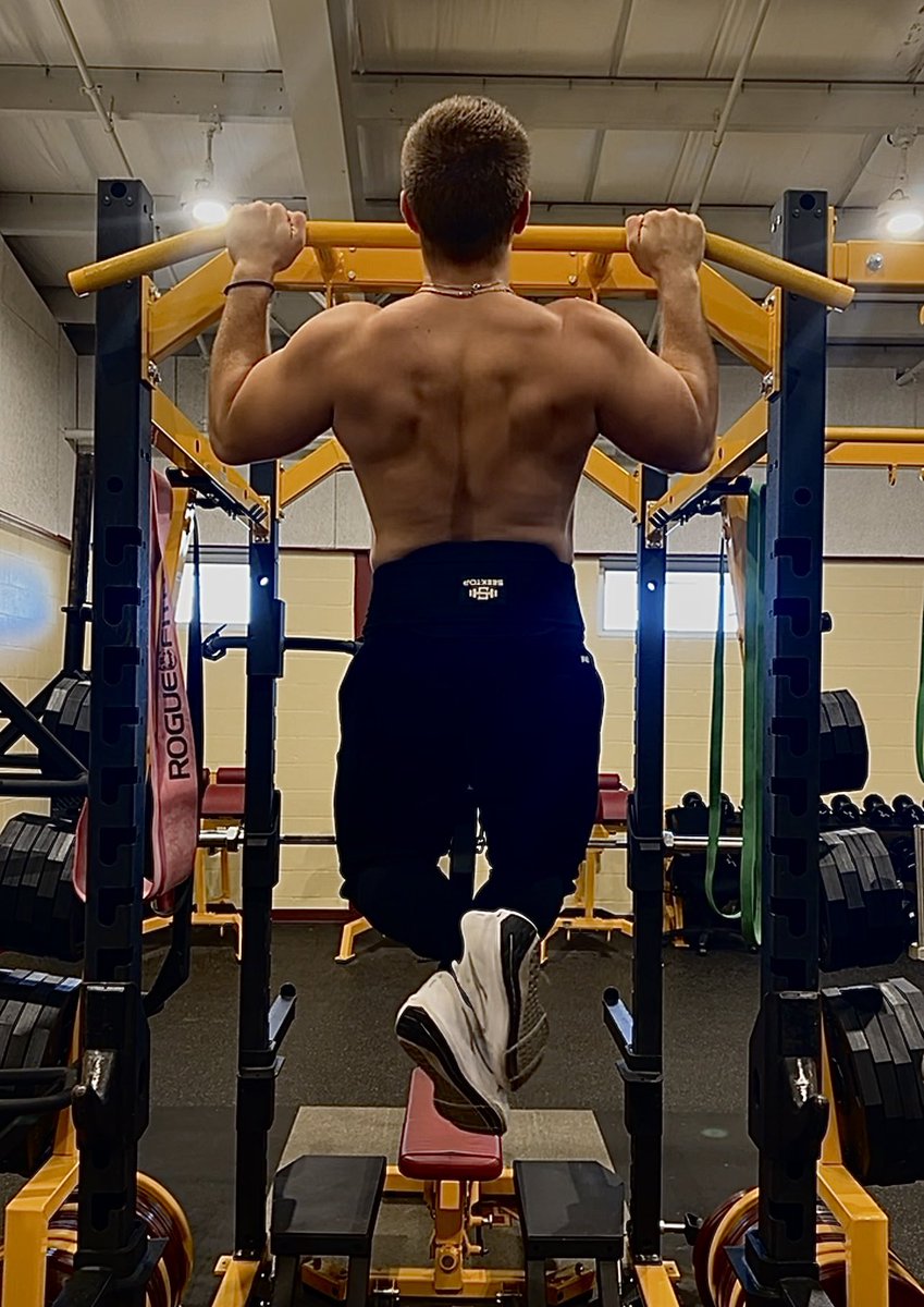 DO MORE PULL-UPS‼️

Whether you use a weight belt or do bodyweight alone, pull-ups are the best exercise for a wide back

What’s your pull-up PR?