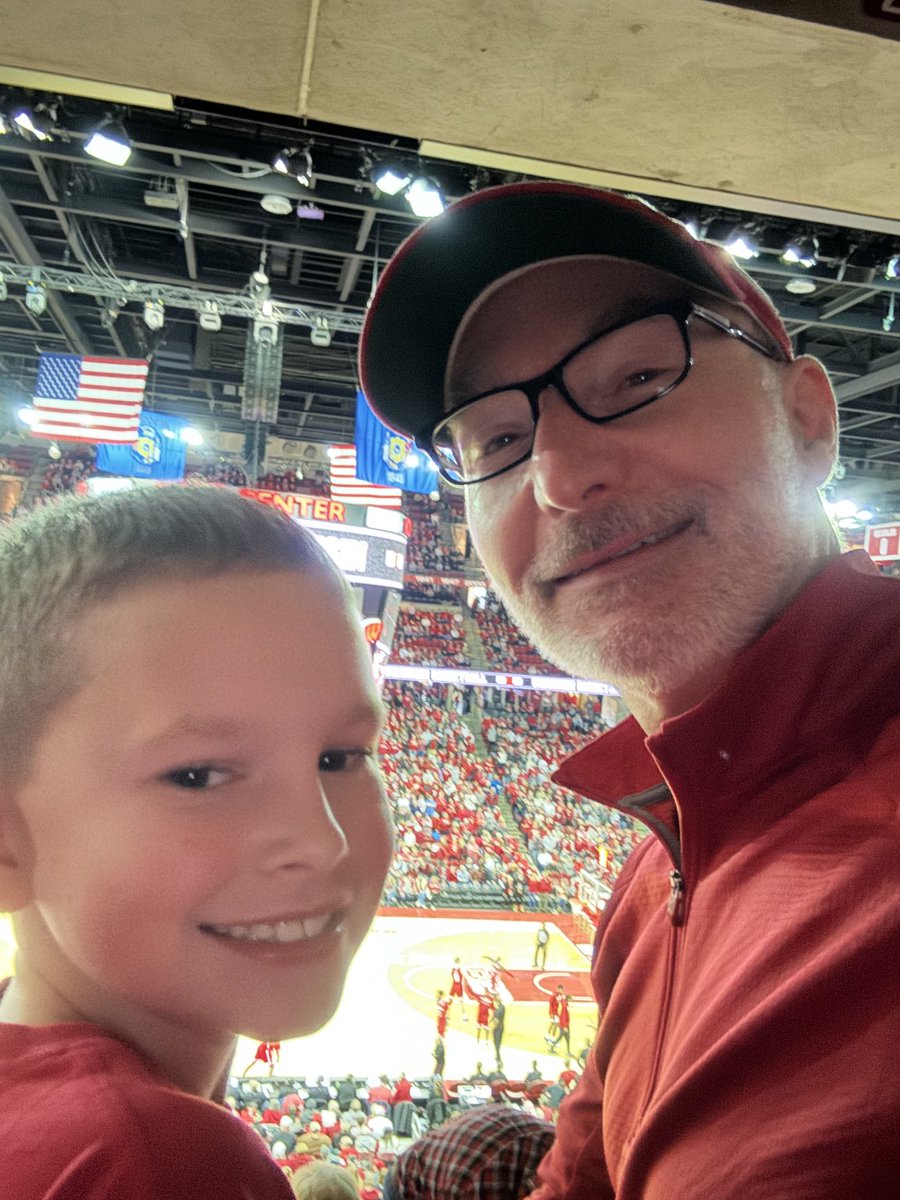 Great time with Ryder watching the Badgers roll to a solid win today! #OnWisconsin