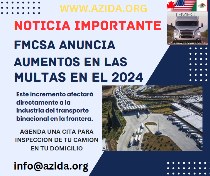 azida_org's tweet photo. Amigos del #transporte #binacional mantener el cumplimiento de las regulaciones del FMCSA &amp; DOT harán crecer tus ganancias, contáctanos para asesoría y capacitación a tus operadores e inspección de tú flota de camiones. #TMEC #operador #SeguridadVial https://t.co/useOsn1fA6