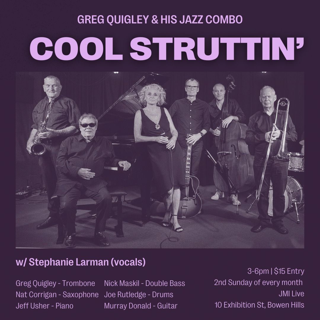 JazzMusicInst's tweet photo. Join Greg Quigley and his jazz ensemble, Cool Struttin', for a delightful afternoon of swingin' jazz at JMI Live on Sunday, January 14th, from 3-6pm. 

Grab your tickets at the door and immerse yourself in the joyful sounds of this dynamic group. https://t.co/0awei3VuRJ