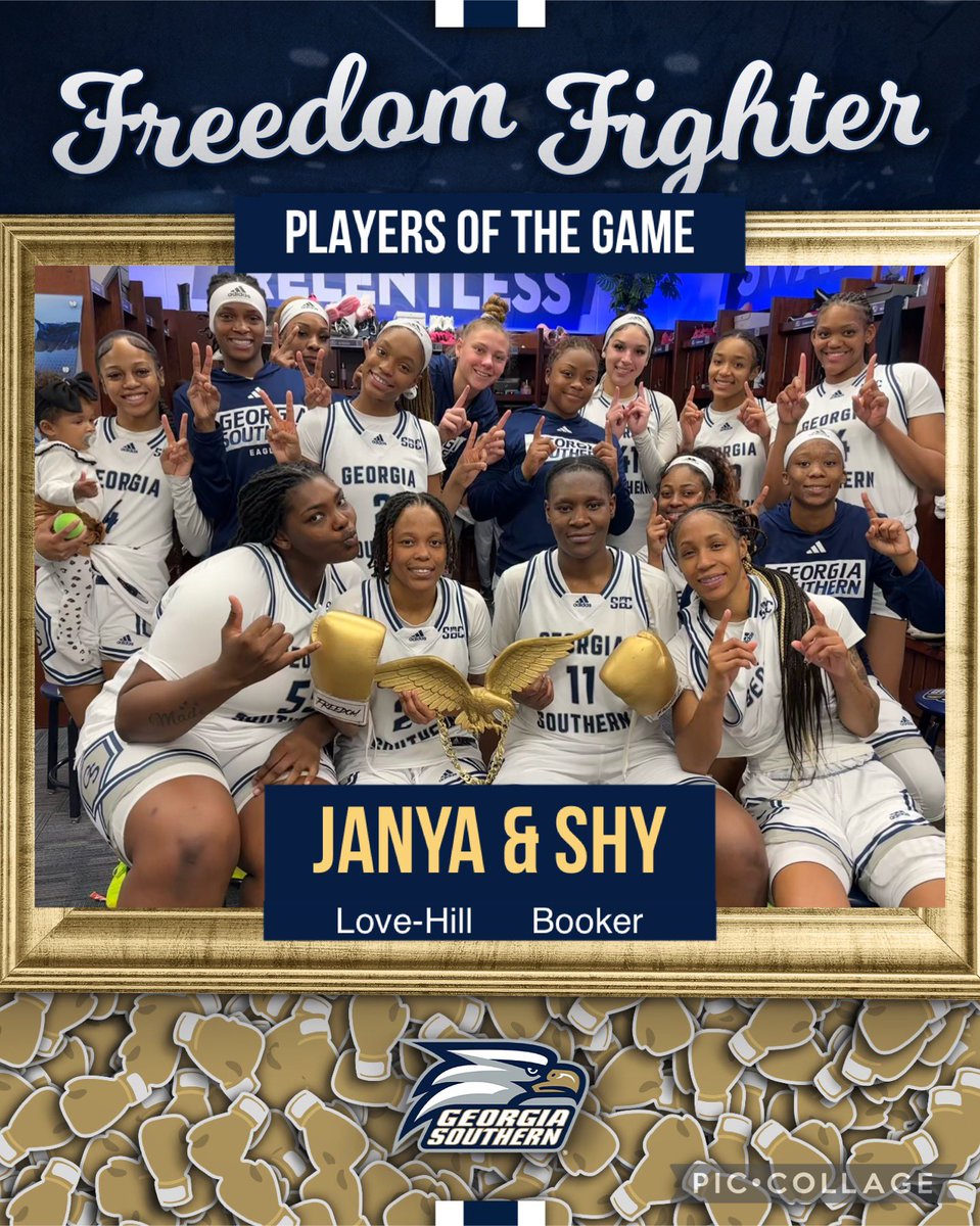 CoachAGHoward's tweet photo. Congrats @jlove_hill and @Shy_booker the FREEDOM FIGHTER Players of the Game in todays Sun Belt win over University of Louisiana Monroe! https://t.co/8VtkiZW9wS