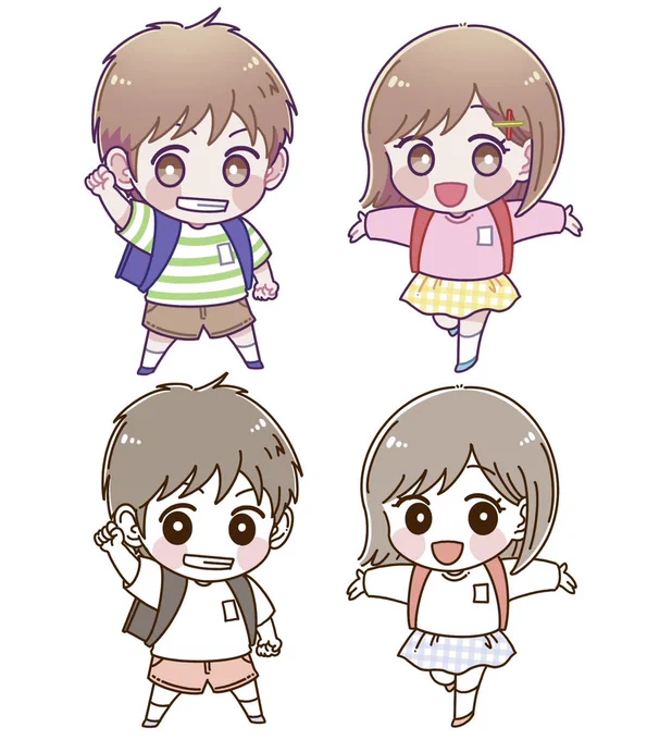 【ミニキャラのコツ】

かもめさん(@kamome_comics)
のミニキャラを添削しました～!

添削前のイラストがこちら!↓
このイラストはとても可愛いのですが、 
もっとミニキャラ感を出すには
どうすれば良いのか? 

添削後がこちら!↓
とてもミニキャラ感が出ました✨✨

何を変えたかと言うと、 