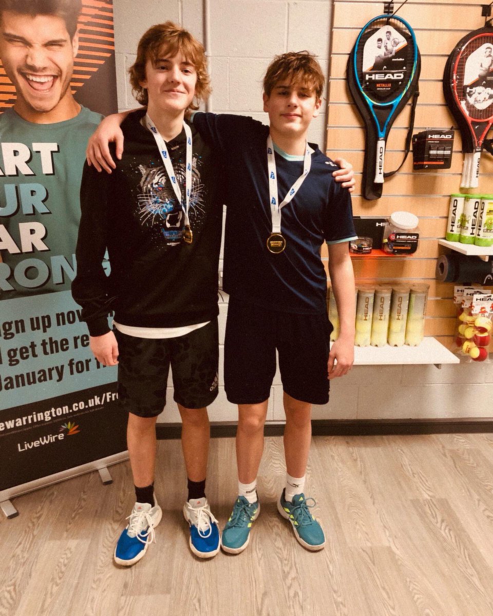 Well done to Stan and Sam, on winning G4 14U boys doubles, at Birchwood. 🎾🥇🥇 <a href="/TennisLancs/">Tennis Lancashire</a>