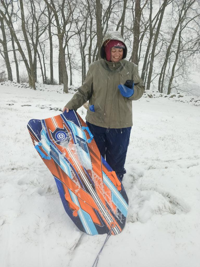 Peggysmiles's tweet photo. Haven’t been sledding in 25 years it was fun https://t.co/qpWmdtG9AU