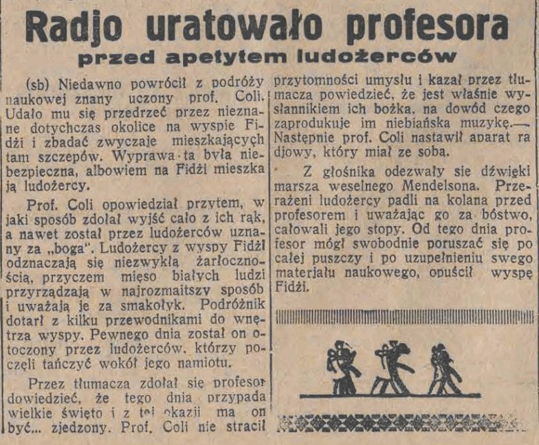 Wiadomosci_'s tweet photo. 8 stycznia 1934
#Bydgoszcz Zabił młotem przyjaciela i znęcał się nad trupem
#Zakopane Potworna zbrodnia w Chochołowie
#Rzym Nietypowy spór o czaszkę człowieka
#Fiji Ludożercy chcieli pożreć naukowca na świąteczny obiad, ale ten użył fortelu i włączył #radio https://t.co/3OJjGvnv26