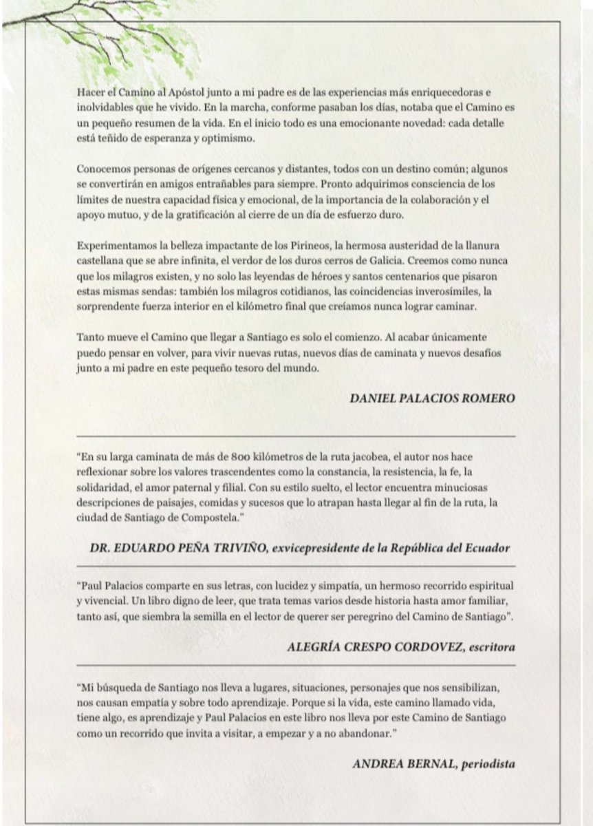 Paul E. Palacios (@paulepalacios) on Twitter photo Para quien desee adquirir en Quito  el libro ‘Mi búsqueda de Santiago’ de mi autoría, puede hacerlo en cualquier librería Española, o también ‘on line’ a través de ellos para todo el país. De igual manera en Ambato y Guayaquil físicamente en Librería Española. Para quien desee adquirir en Quito  el libro ‘Mi búsqueda de Santiago’ de mi autoría, puede hacerlo en cualquier librería Española, o también ‘on line’ a través de ellos para todo el país. De igual manera en Ambato y Guayaquil físicamente en Librería Española.