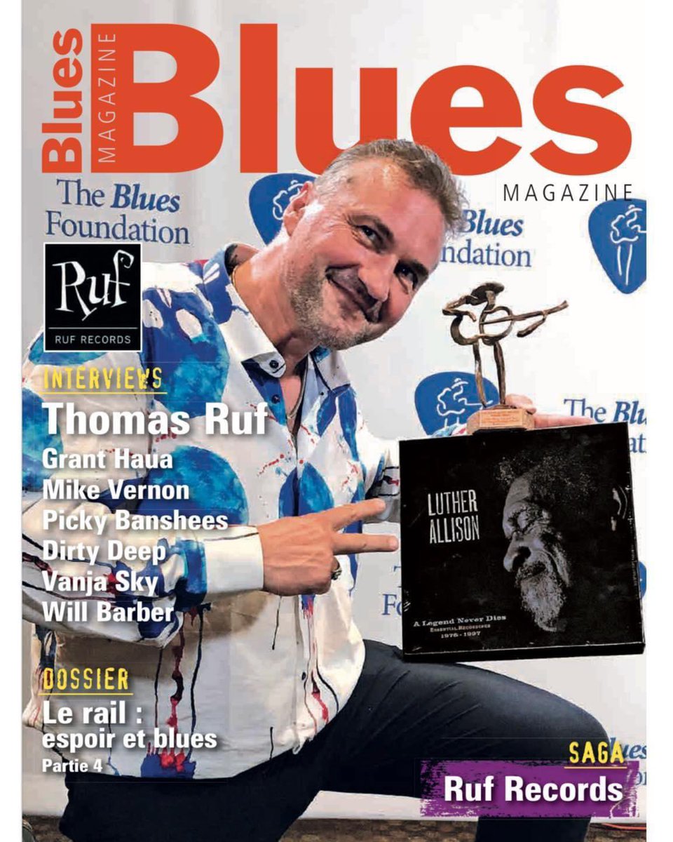 #ICYMI Ruf Records founder Thomas Ruf graces the cover of 🇫🇷 Blues Magazine ➡️  bluesmagazine.net/CMS/  🎙️Exclusive interview inside!
<a href="/RufRecords/">Ruf Records</a> #thomasruf #bluesmagazine <a href="/BluesBrat/">BratGirlmedia</a>