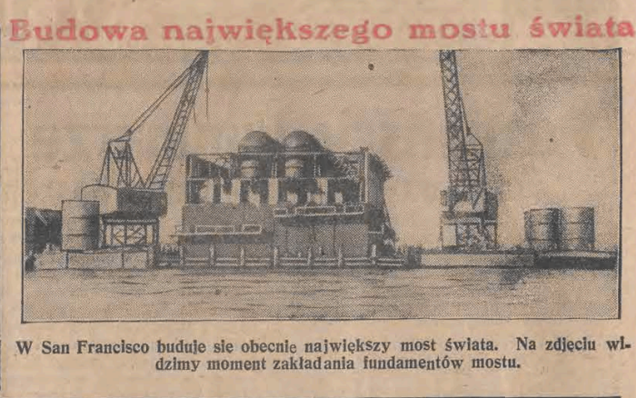 Wiadomosci_'s tweet photo. 9 stycznia 1934 prasa pisała:
#Paryż. Wiecie, co to jest #zegarynka? Na zdjęciu pierwsze takie urządzenie we Francji
#SanFrancisco Rozpoczęła się budowa największego mostu świata - #GoldenGate https://t.co/yetJfWNTQH