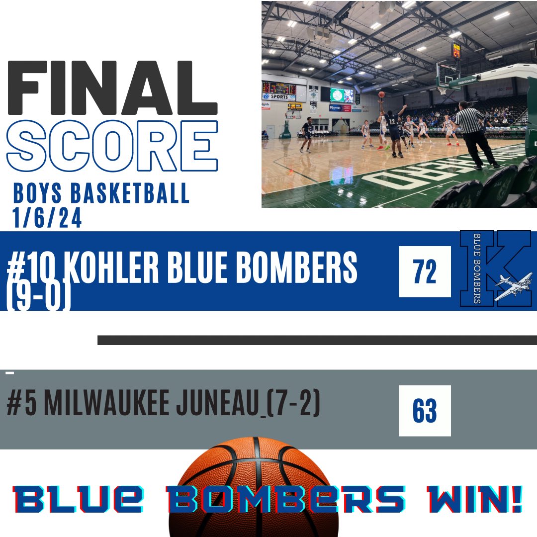 The Blue Bombers pick up at the win at the Oshkosh Arena today. Thanks to everyone who came out to cheer on the Blue Bombers at the Herd Arena!