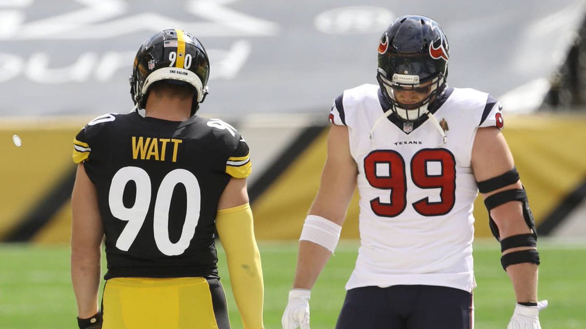 TheStandard412's tweet photo. #Steelers TJ Watt and JJ Watt are now the only players in NFL history to have multiple 19+ sack seasons.

🤯🤯🤯🤯🤯 https://t.co/nYOhIt2pak