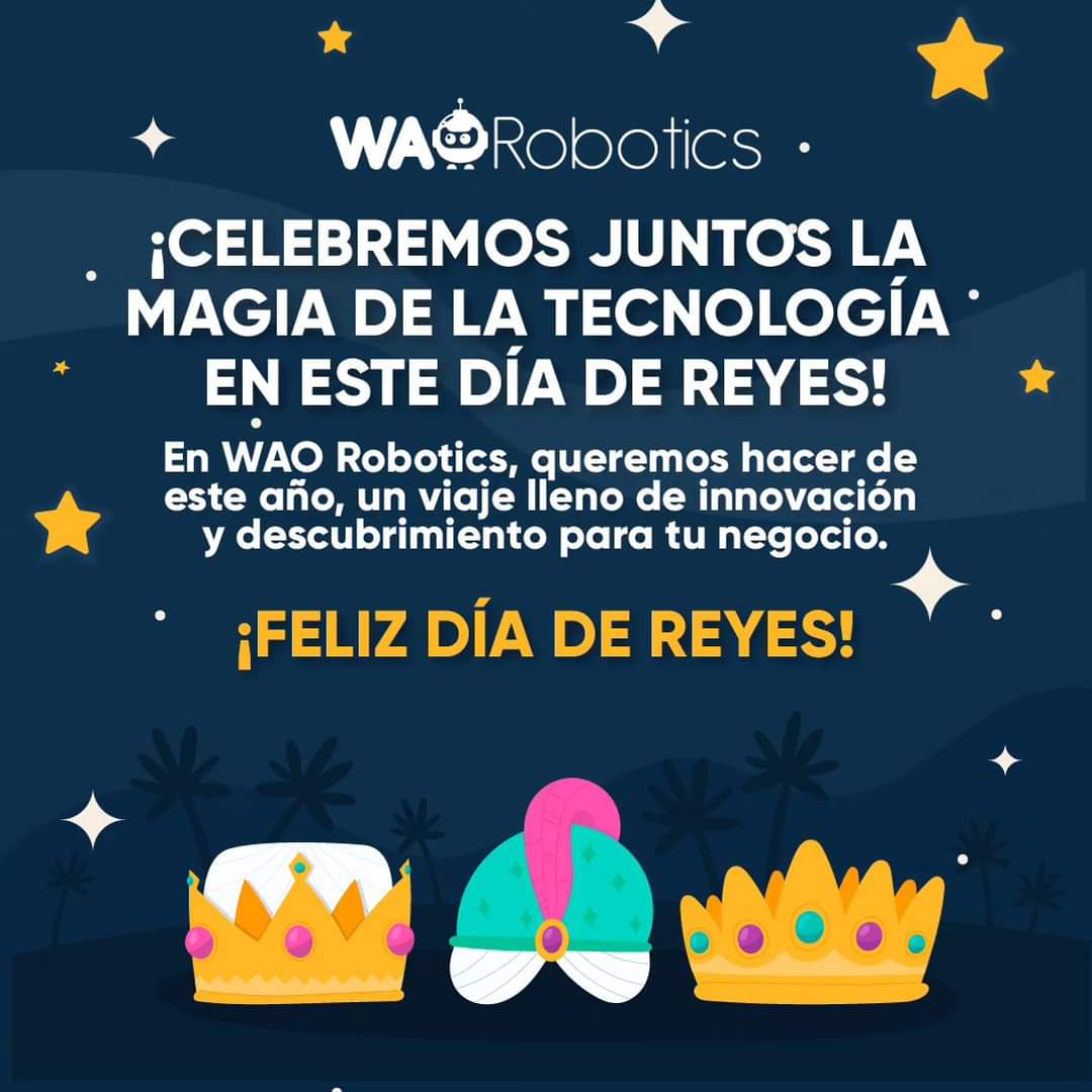 WAORobotics's tweet photo. ¡Qué su día de reyes esté siendo super mágico!😊😊😀

WAO Robotics,  te desea un muy ¡Feliz día de reyes!. 🥳

#díadereyes #felizdiadereyes👑👑👑 #enprendedores #emprendedoresonline #emprendedoreslatinos #emprendedoresexitosos #emprendedoresexitosos #consultoría #ConsultoríaTI https://t.co/6qtYbHArKh