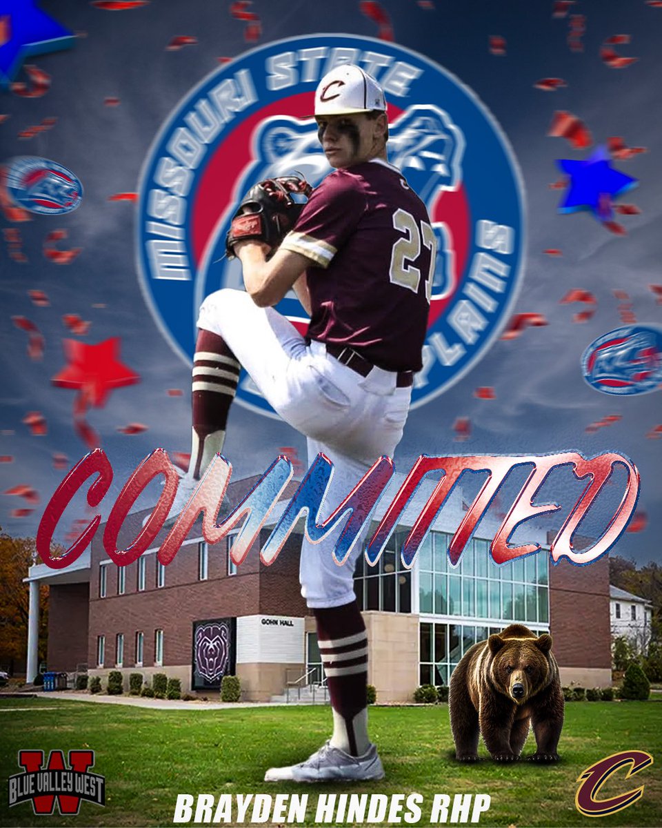 I’m blessed and honored to announce my further academic and athletic career at Missouri State University-West Plains, I would like to thank God, my family, my teammates and my coaches and I would also like to thank Coach Tharp for the opportunity. 🐻 <a href="/kadem_tharp/">Kadem Tharp</a> <a href="/BvwBaseball31/">Blue Valley West Baseball</a>
