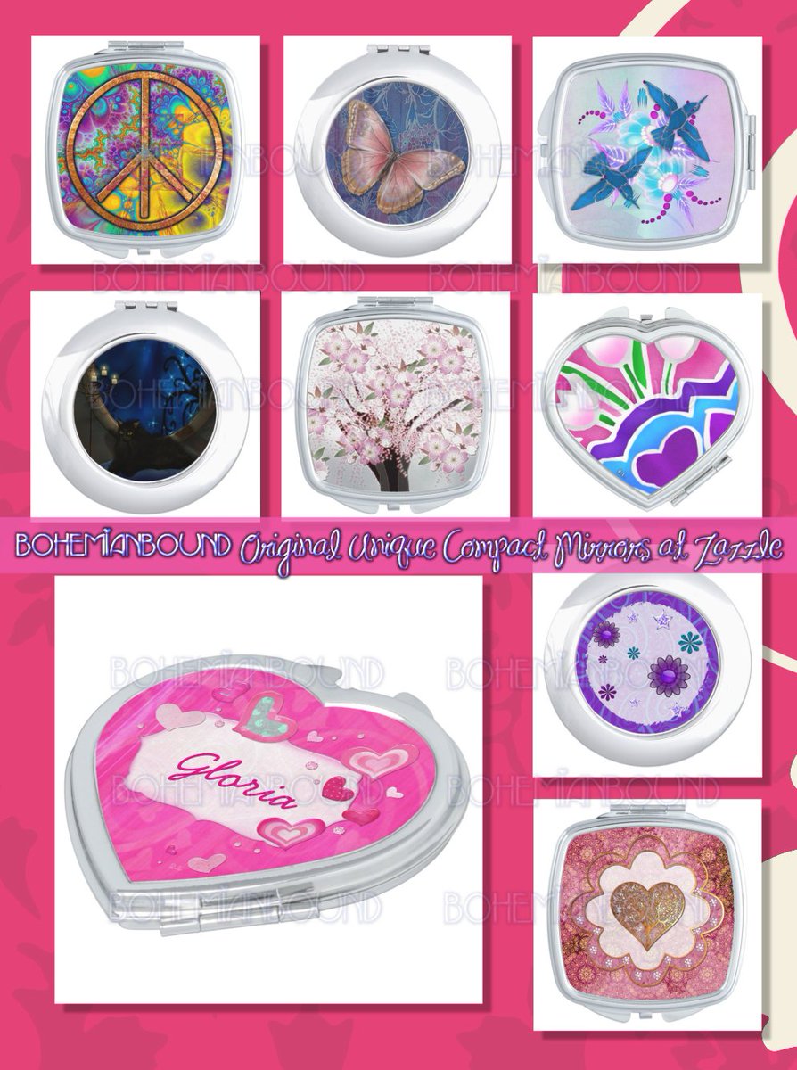 BohemianBound's tweet photo. Bohemian Bound Unique Gifts - The Beauty Spot Collection Exclusively at Zazzle! Unique Original Compact Mirrors, Jewelry, Nail Art & Watches! #compactmirrors #pendents #watches #jewelry https://t.co/imeAliZu4f https://t.co/9OYPdvYbT7