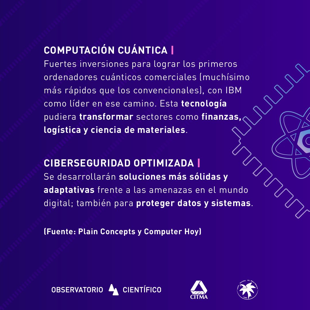 ObservaCiencia's tweet photo. [2/2] Todo apunta a que la búsqueda de soluciones digitales cada vez más innovadoras y eficientes distinguirá el 2024. 

¿Qué tendencias pudiéramos esperar en los próximos meses? Le contamos. #JuntosSomosCiencia. https://t.co/DVS2vMlDHs