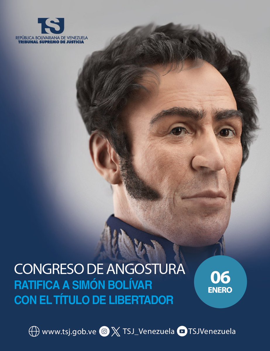 Hace 204 años el Congreso de Angostura ratificó a Simon Bolívar con el título de Libertador. Hoy, desde el Poder Judicial venezolano honramos su hazaña en pro de la independencia en varias naciones de América del Sur, además de su eterno legado de libertad, soberanía y dignidad