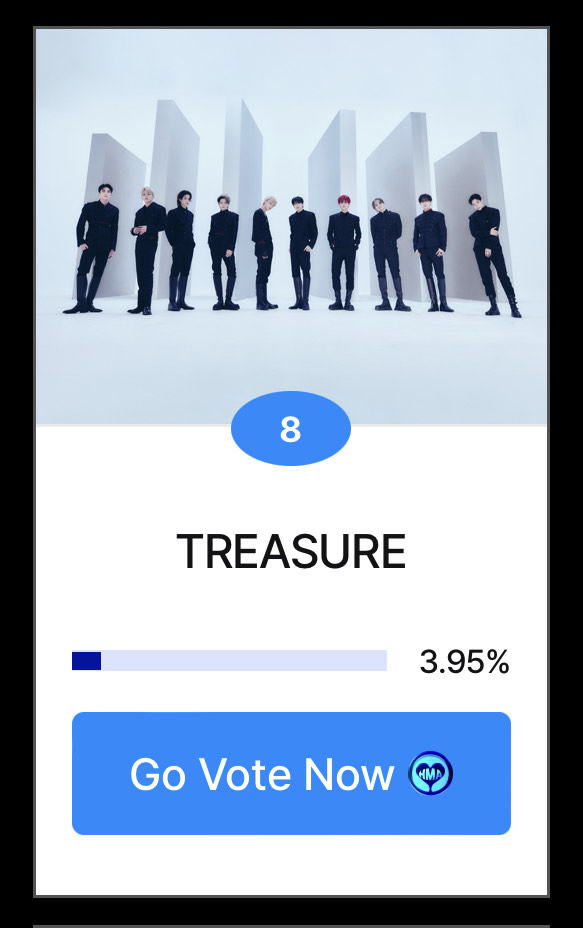 Latam_TMaker's tweet photo. [🏆] HMA Artist of The Year Award

📅Actualización de puntaje al 7 de enero
⏰ 9 AM (hora coreana)

7. (4.29%)
8. #TREASURE (3.95%)
9. (3.78%)

🎯 Meta: Top 5

Teumes, sigan acumulando tickets de votación y voten por treasure, principalmente en la categoría Artist of The Year! https://t.co/lj6nlt2JU8