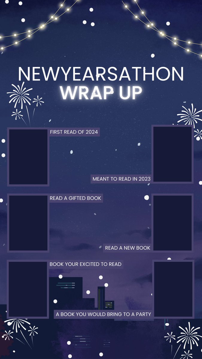 I hope you all are having a wonderful Newyearsathon. 

I am coming in with a few wrap up templates if anyone needs one.