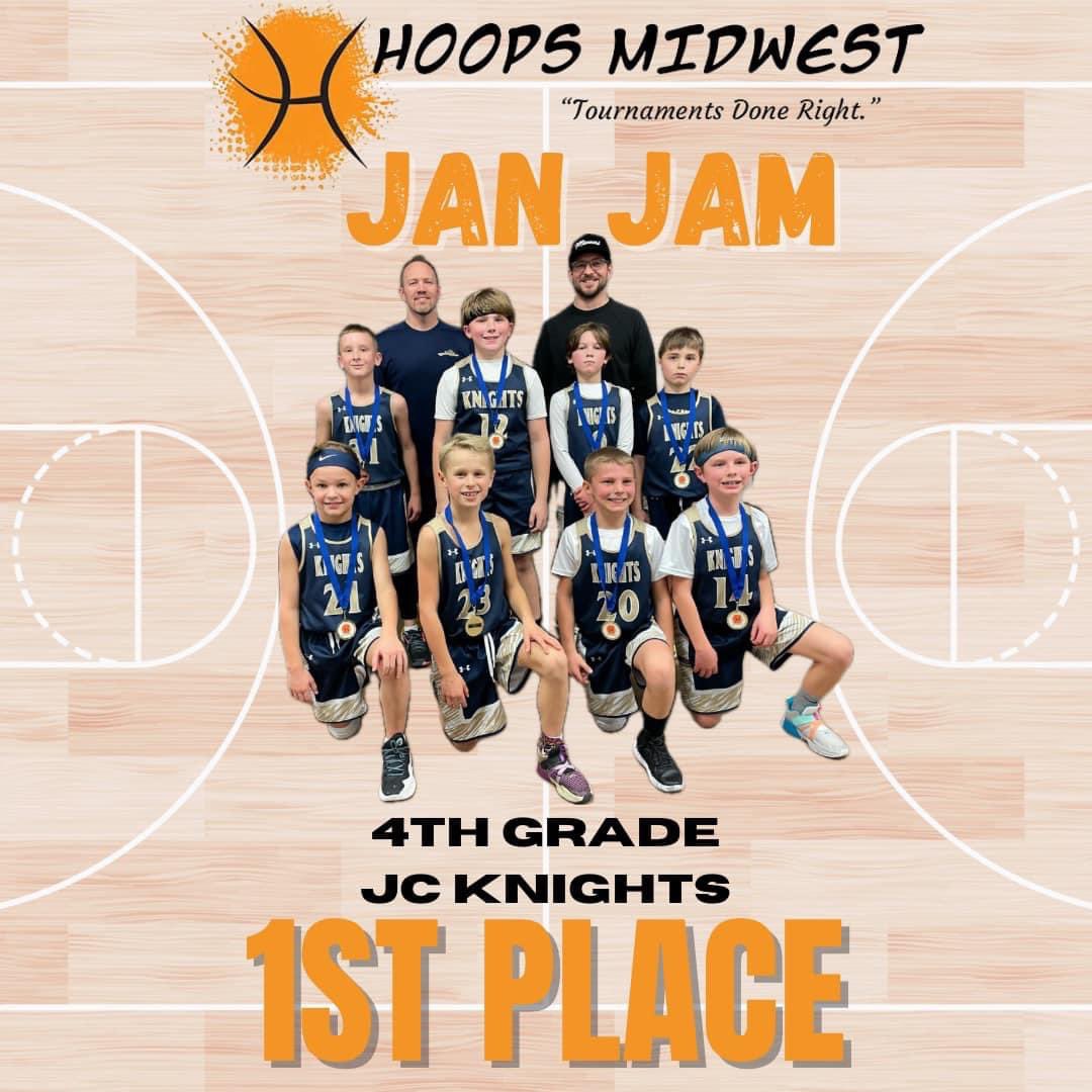 ralstontj's tweet photo. Great effort and hustle out of both of these teams!  Love watching them grow.  3rd and 4th Grade Knights bring home 1st Place this weekend! 🥇🥇@Knightsbball_JC @HoopsMidwestBB https://t.co/8ufhG0urJA