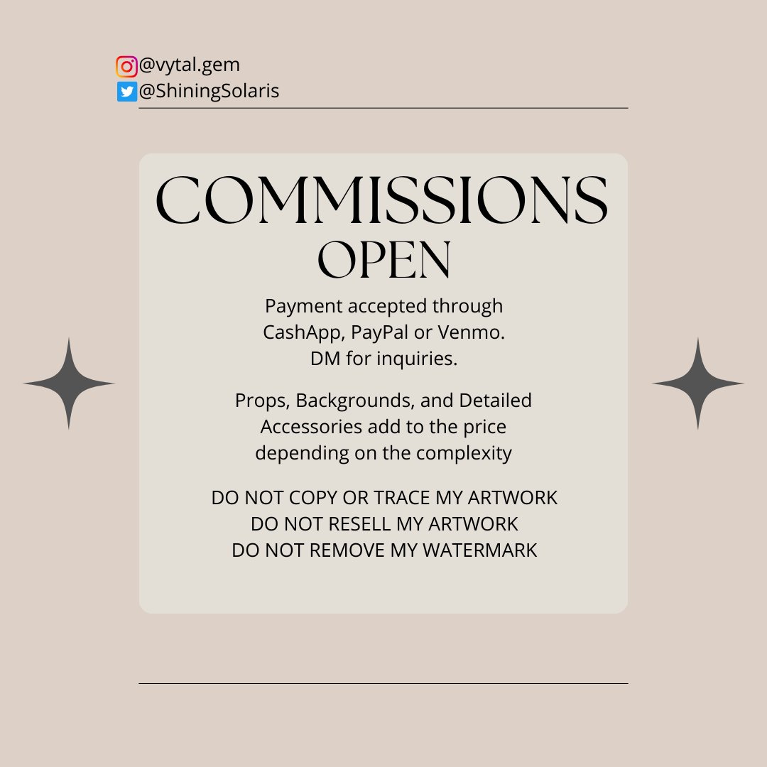 ShiningSolaris's tweet photo. Ahem... Limited space is open 🩷 this is the first time I'm doing this ☺️ #artcommissions #commissionsopen https://t.co/RkdenBAzRJ