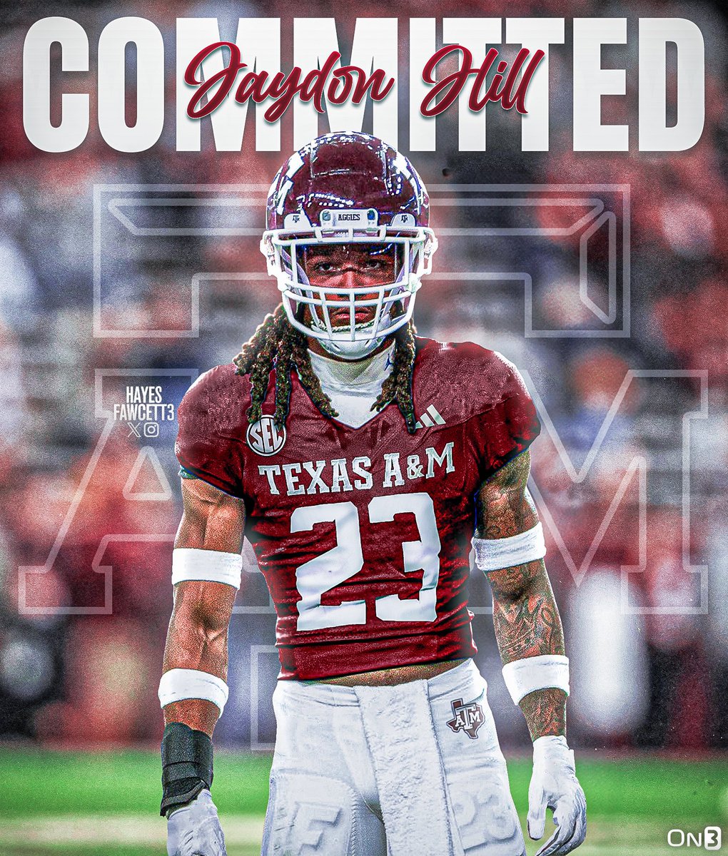BREAKING: Former Florida CB Jaydon Hill has Committed to Texas A&M, he tells @on3sports The 6’0 195 CB totaled 88 tackles, 15 Passes Defended, 2.5 Sacks, & 2 INTs in his time at Florida Will have 1 year of eligibility remaining #GigEm 👍🏼 on3.com/news/jaydon-hi…