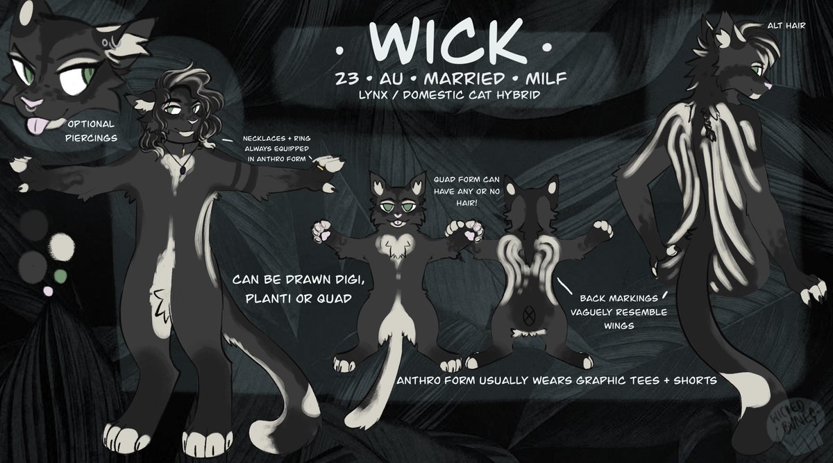 my fursona got her 2024 ref with a few small design changes i’m trying out 🫶🏼