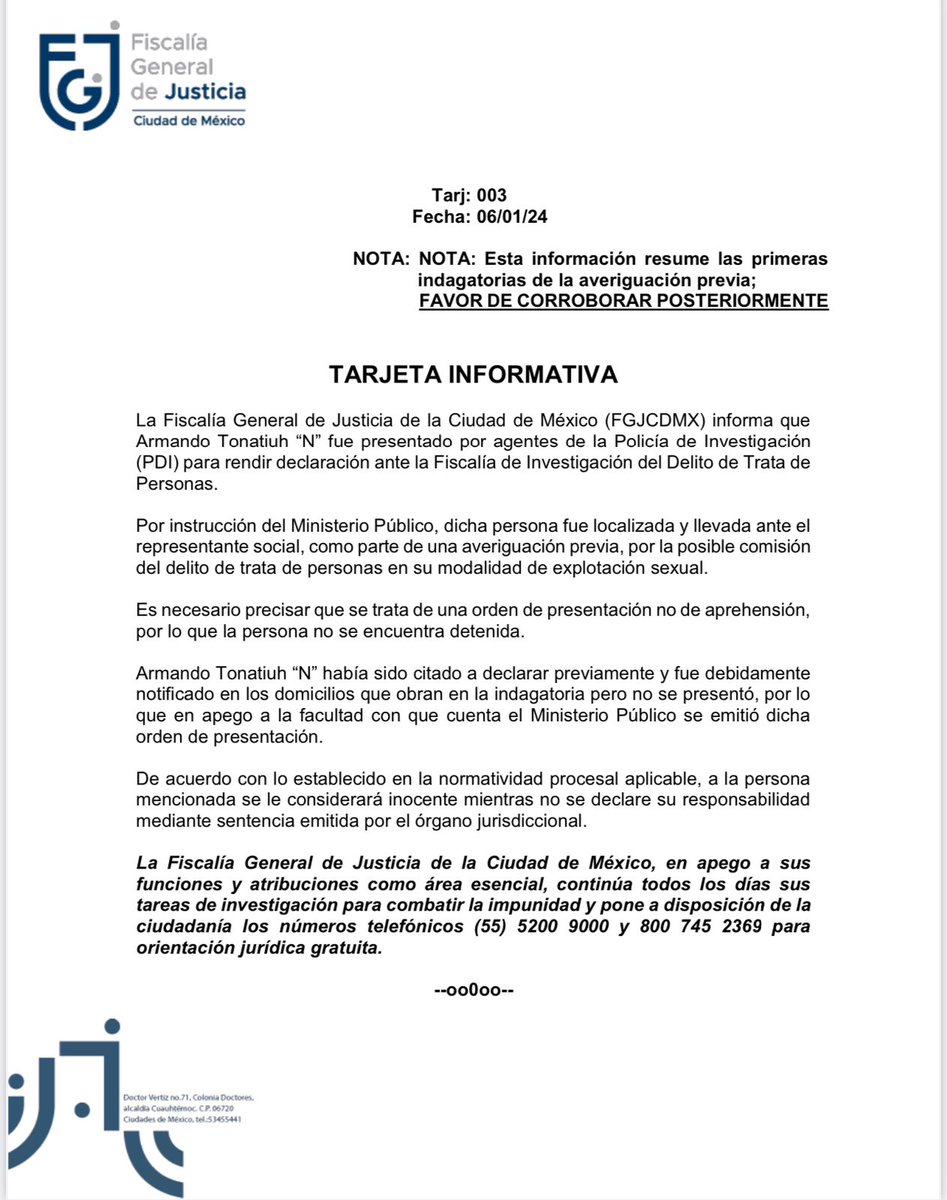 Fiscalía CDMX tweet media